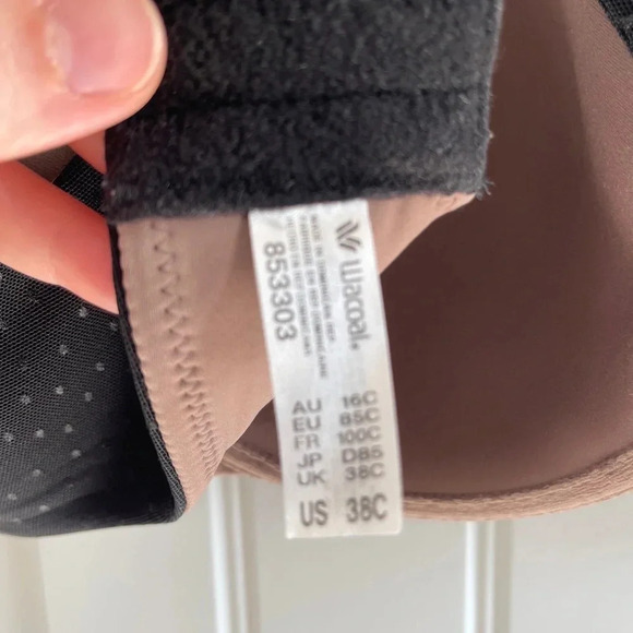 38C Wacoal Black Back Appeal T-Shirt Bra STYLE 853303 - Picture 9 of 9